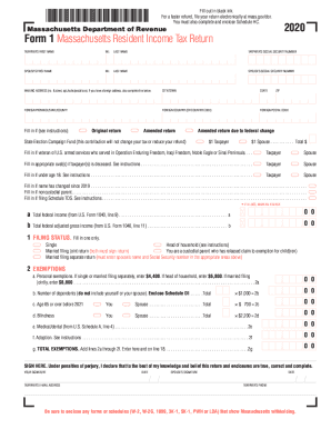 Massachusetts Tax Forms 2020 - Fill Out and Sign Printable PDF Template |  signNow