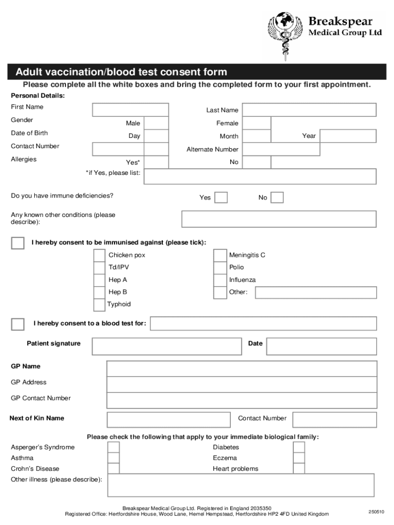 Hy Vee Flu Shot Form