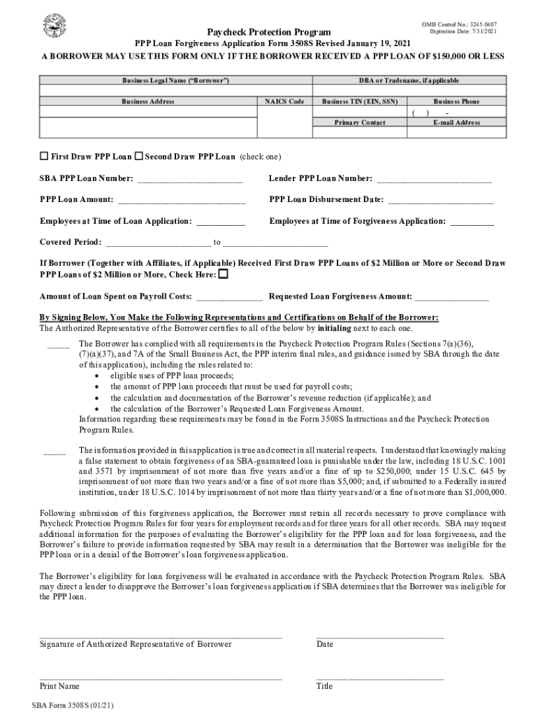 Form 3508s Revised January 19