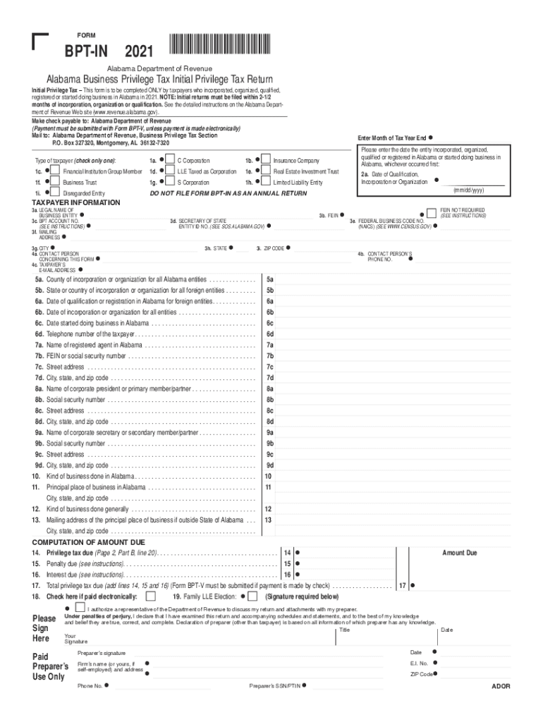  Registered or Started Doing Business in Alabama in 2021