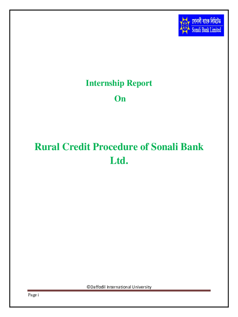 Internship Report on Sonali Bank  Form