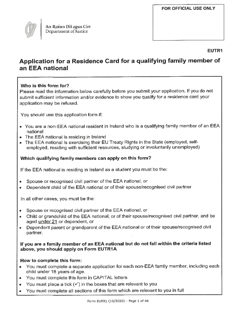  Eutr1 Form 2020-2024