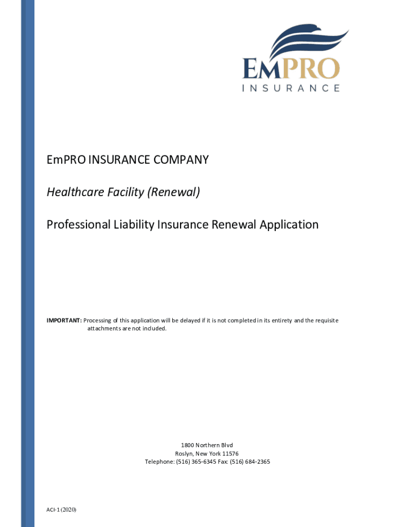EmPRO INSURANCE COMPANY Supplemental Application for Home  Form