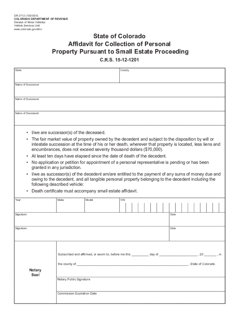 Co Dr2712 Form