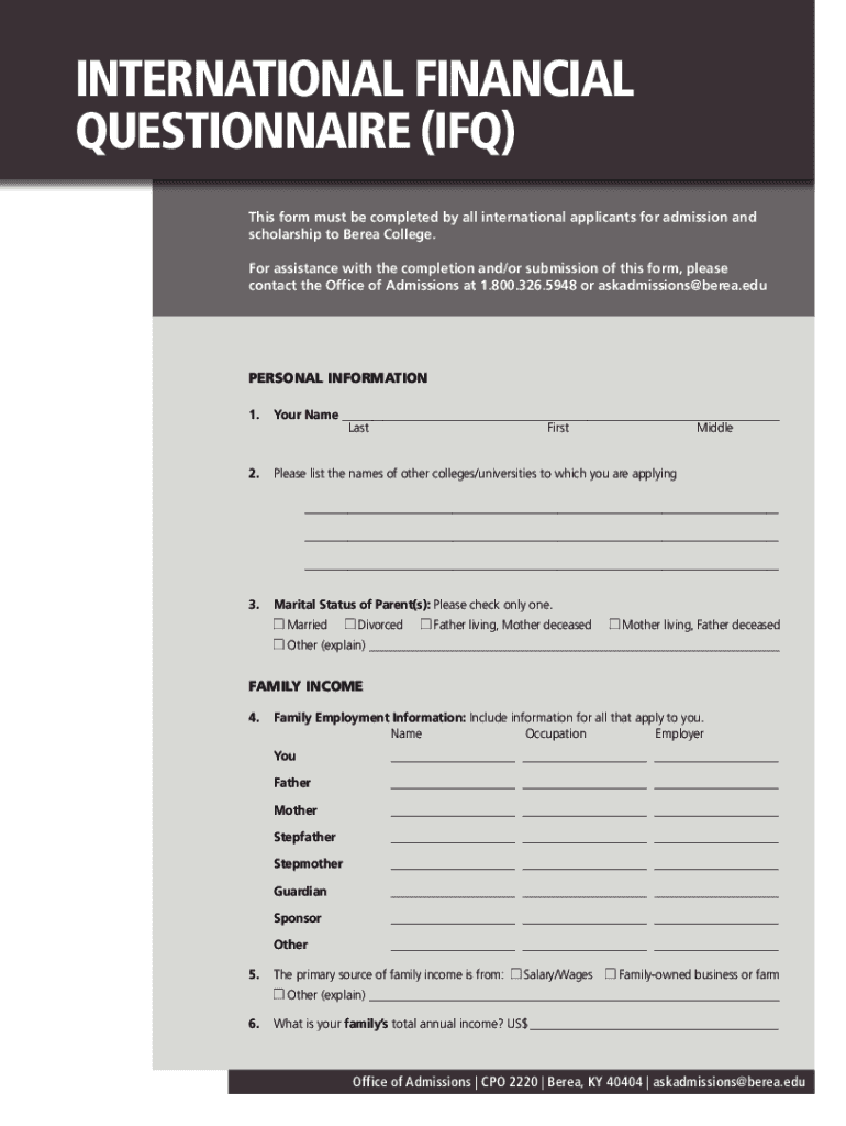  QUESTIONNAIRE IFQ 2020-2024