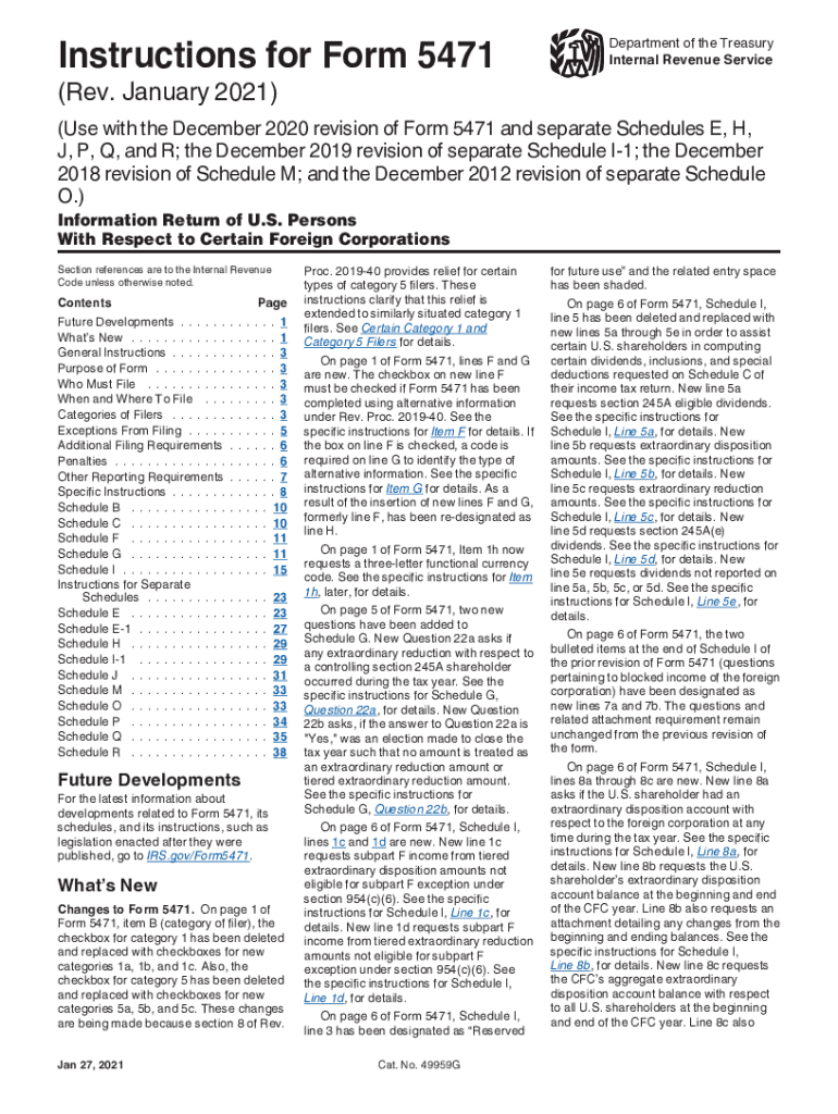  PDF Form 5471 Internal Revenue Service 2021