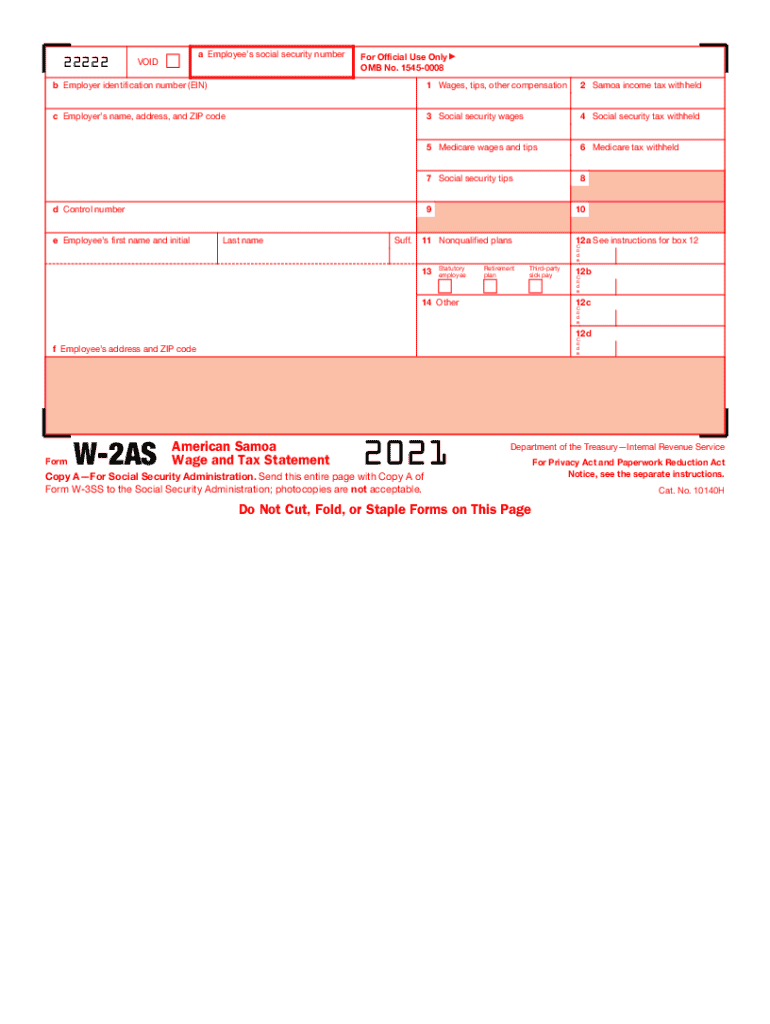 2021 W-2AS form