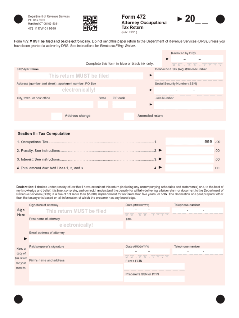 Attorney Occupational  Form