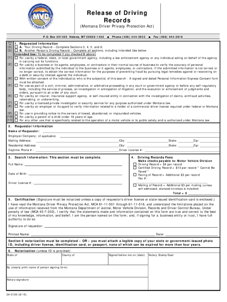  PDF Release of Driving Records Personal Info Express Consent Forms 2015-2024