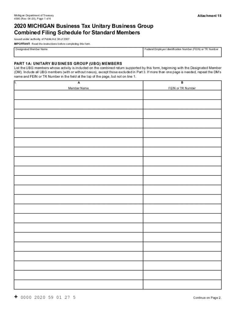 Michigan Ubg Schedule  Form