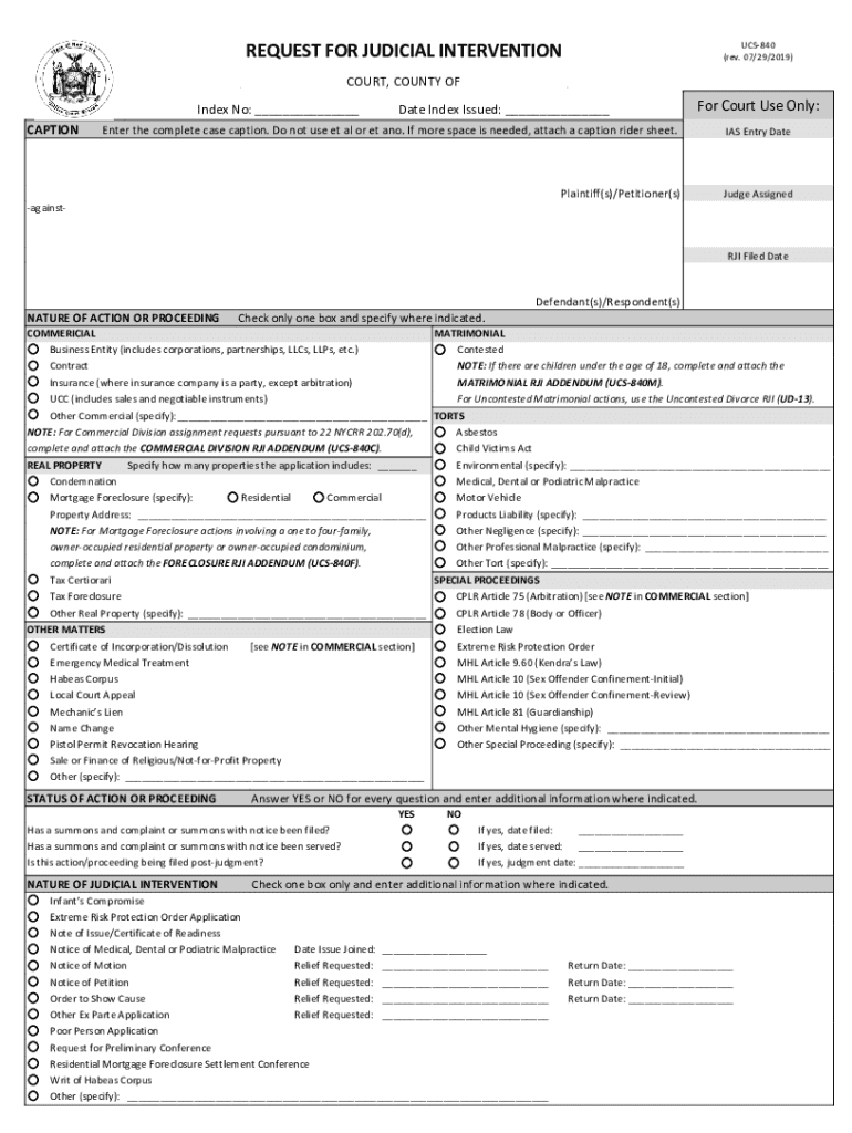  Form NY USC 840 Fill Online, Printable, Fillable 2019-2024