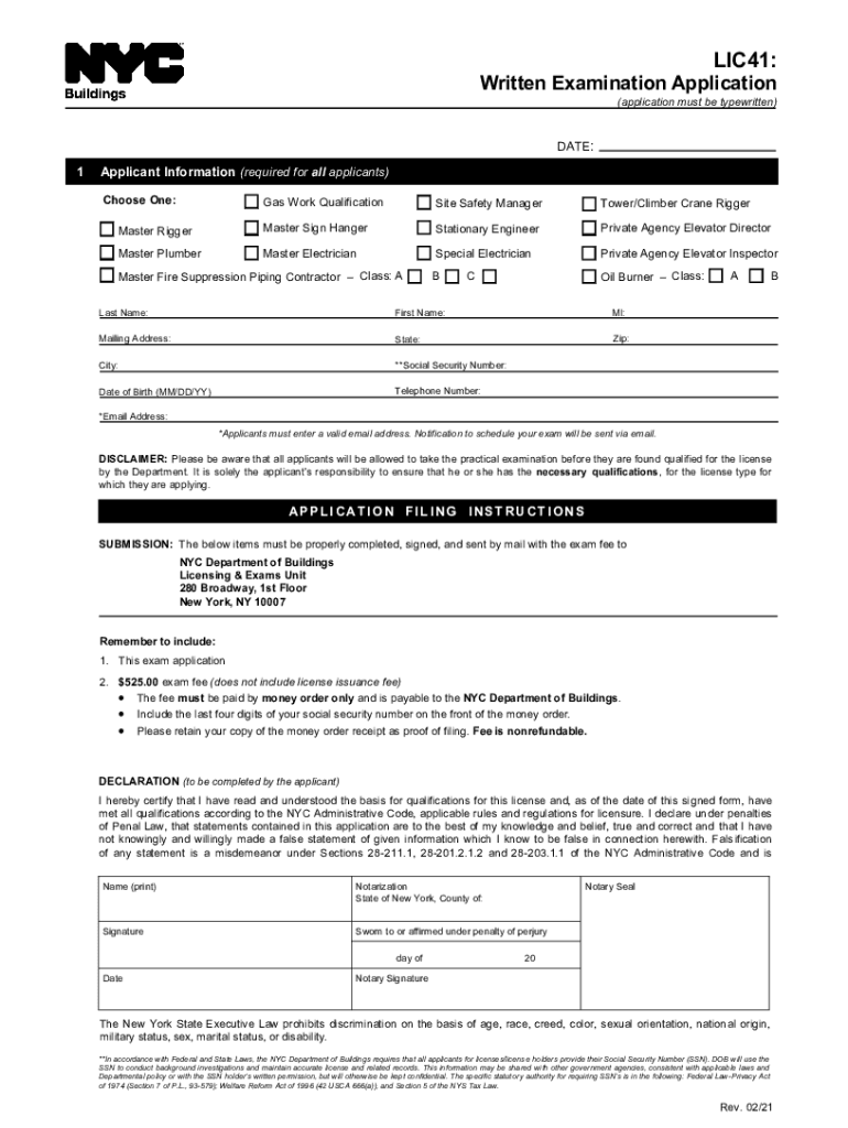  Lic41 Fill Online, Printable, Fillable, BlankpdfFiller 2021-2024