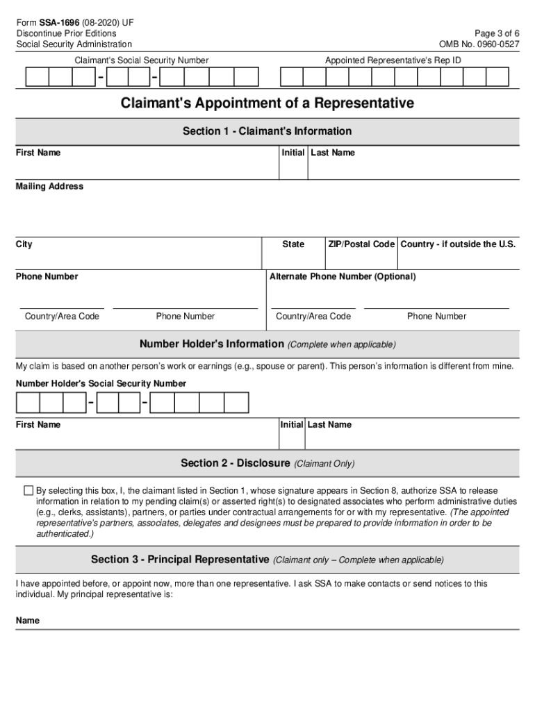 Instructions for Completing Form SSA 1696 SUP1