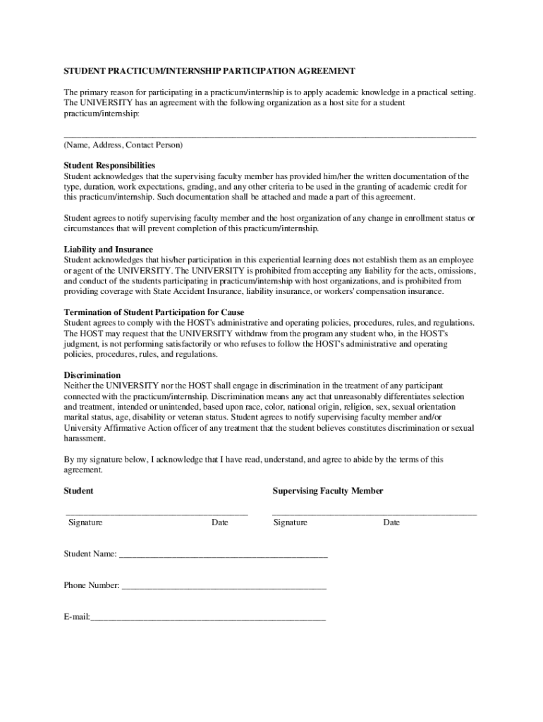 An Internship Agreement or an Employment Contract  Form