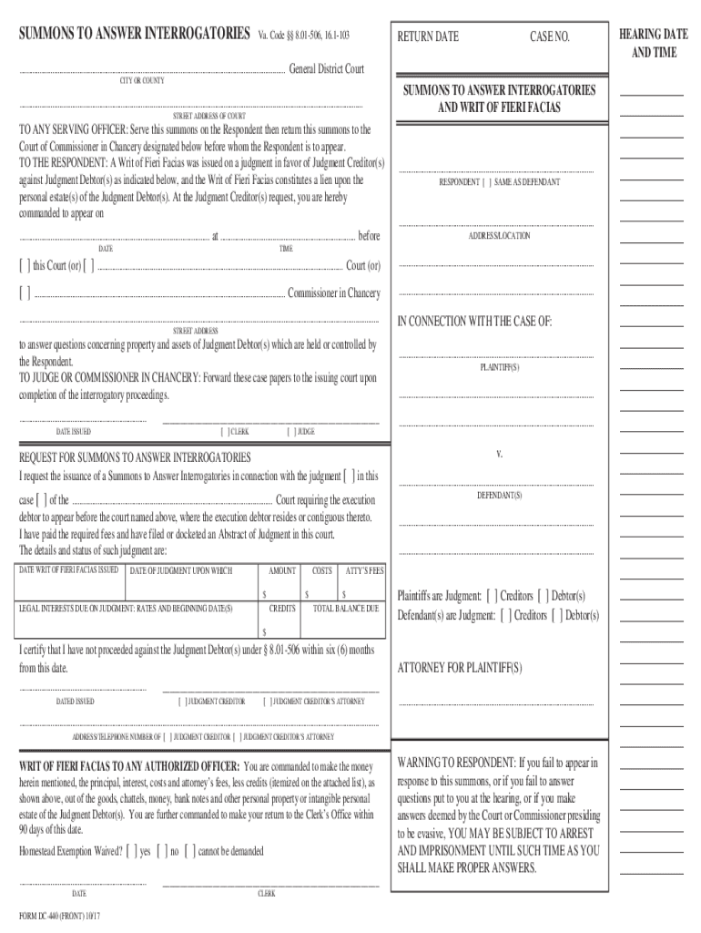  District Court Forms Virginia Judicial System Court Self Help 2017-2024