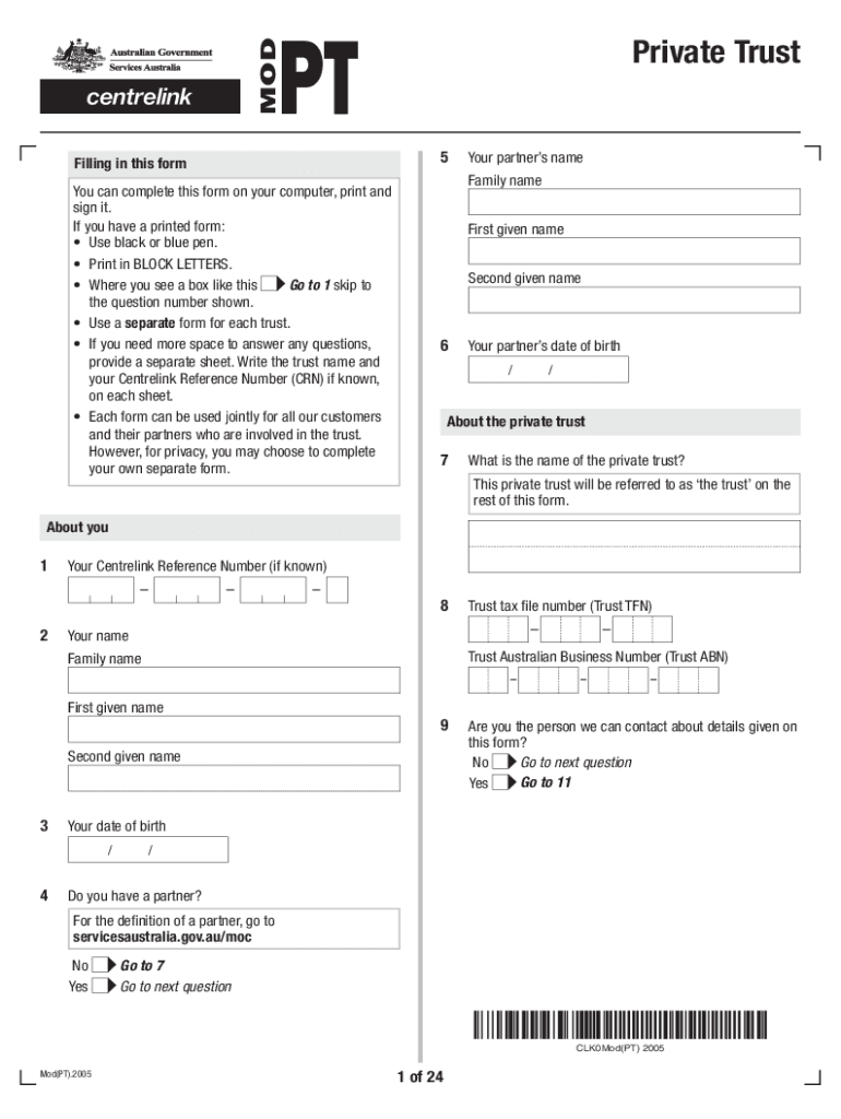 Mod Pt Form