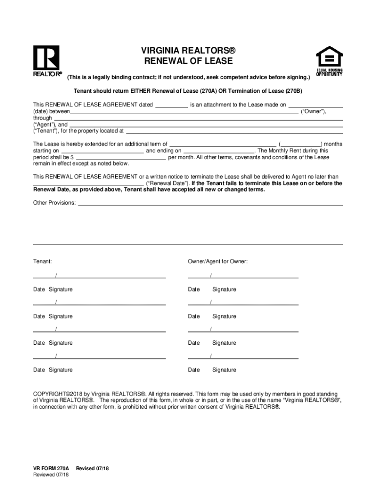 Lease Renewal Agreement PDF  Form