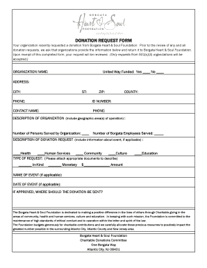 Borgata Donation Request  Form