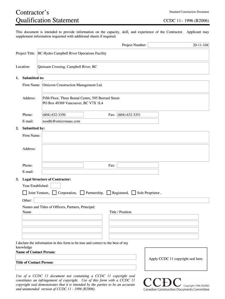 Ccdc 11  Form