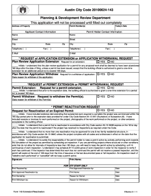 Reactivation Application Form City of Austin Austintexas