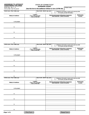 Ct Affidavit Concerning Children  Form