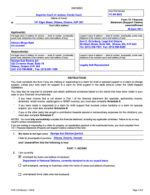 Form 13 Ontario