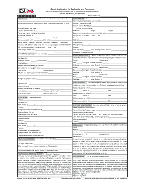 TAA Rental Application TAA Rental Application  Form
