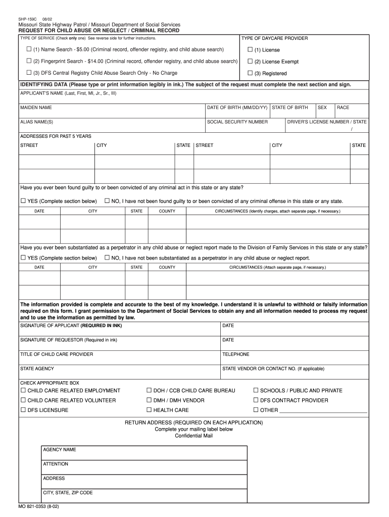  Mo 821 0353 Form 2002