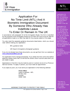 Ntl Application Form Online