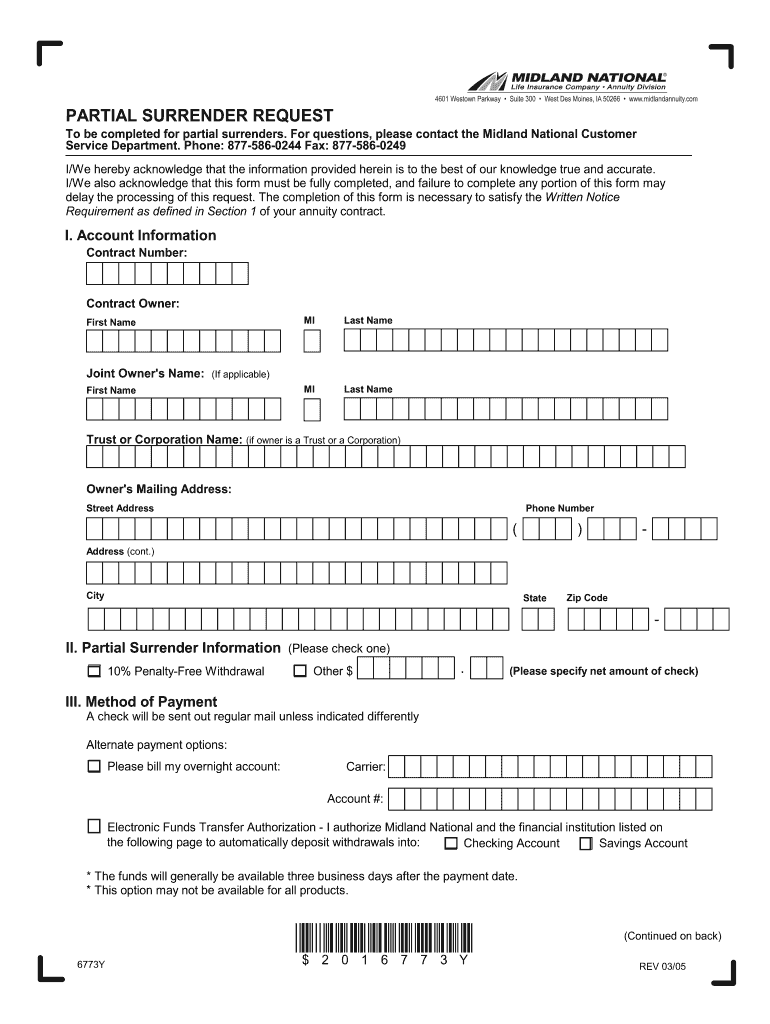  Midland National Forms 2005-2024