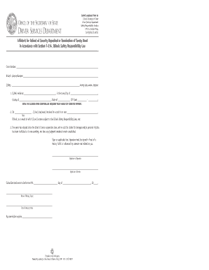  Refund Security Surety Form 2008