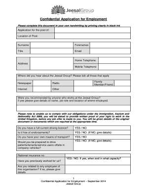 Download Application Form Jeesal Group Jeesal