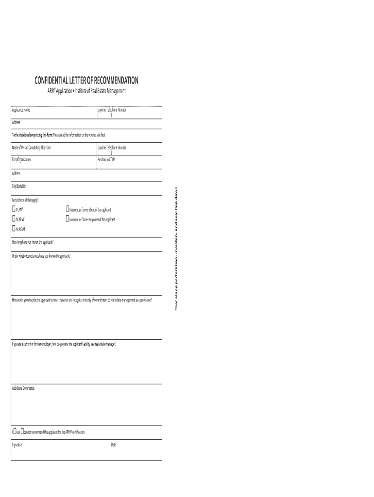 Get and Sign Arm Letter  Form
