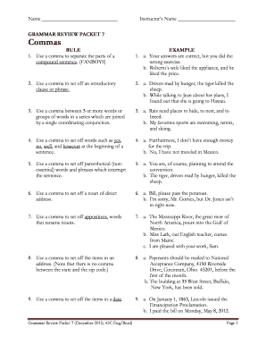Packet 4 Phrases and Clauses Answer Key  Form