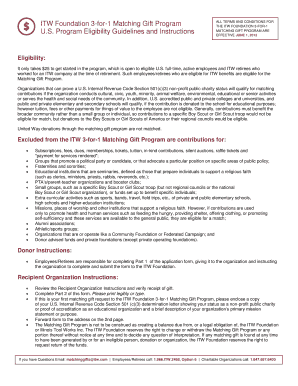 Itw Foundation  Form