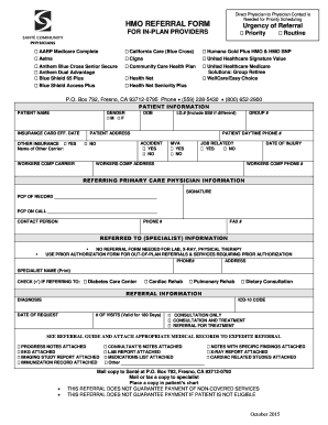 Cigna Hmo Referral Form