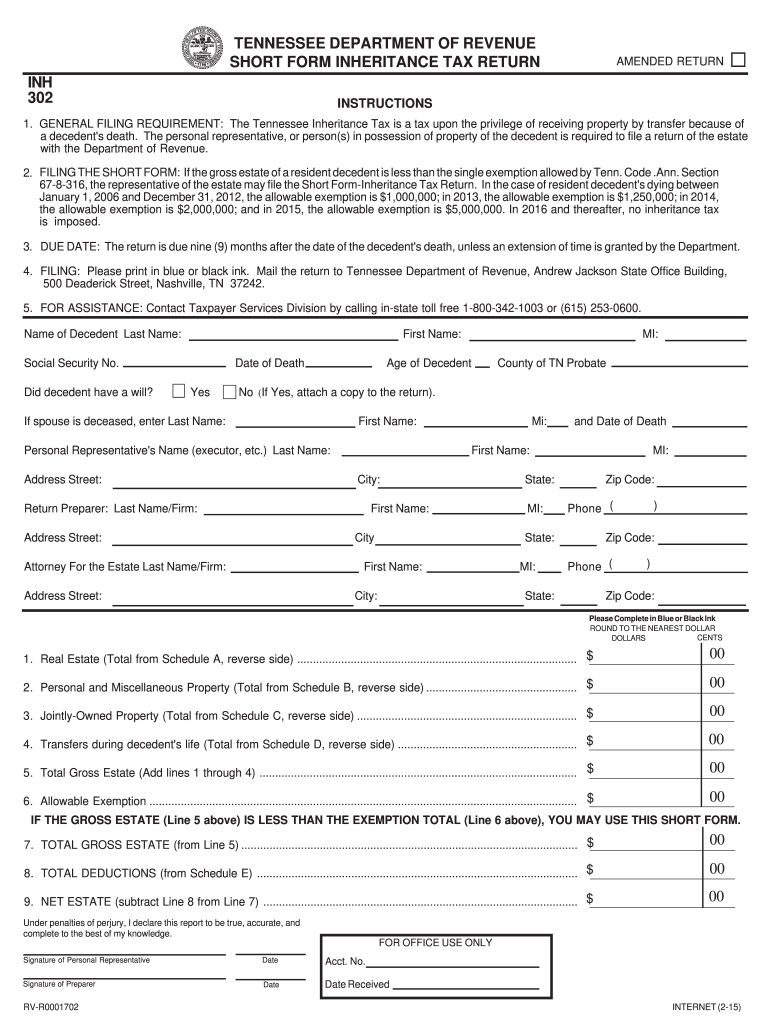 Pa Inheritance Tax Return Forms