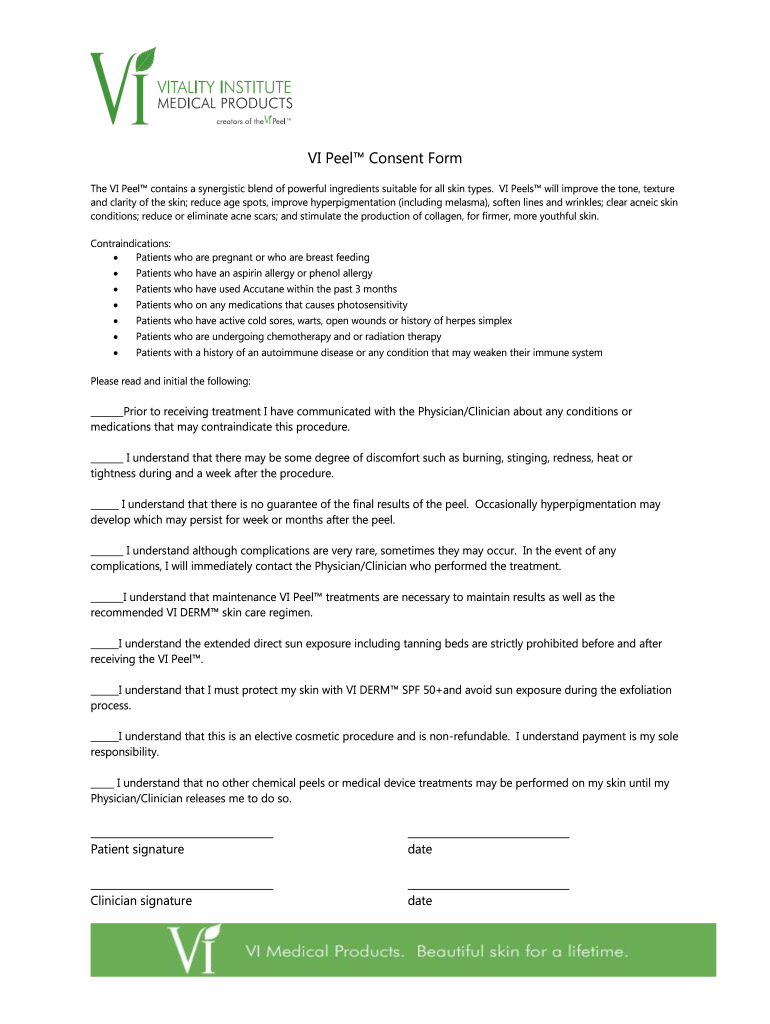 Vi Peel Consent Form