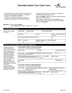 Sunlife Claim Forms PDF
