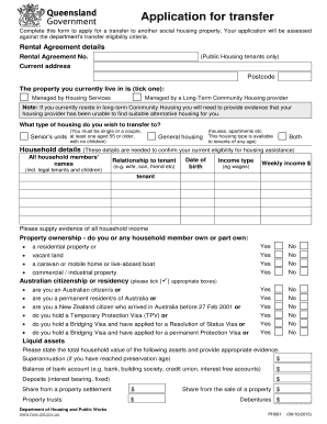  Australia Application Transfer Form 2015-2024