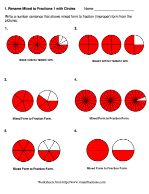 Mixed Form to Fraction Form Visual Fractions