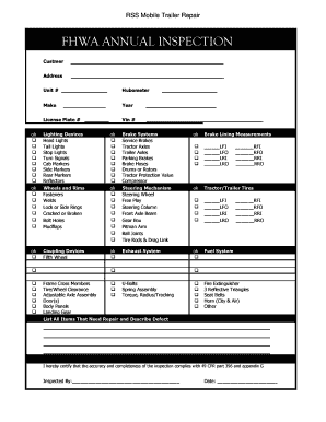 Fhwa Inspection  Form