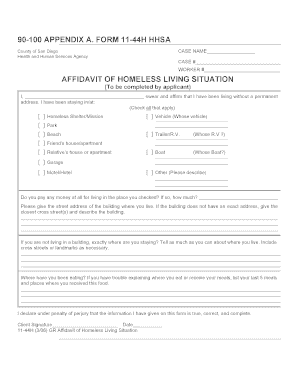 Form 11 44h Hhsa