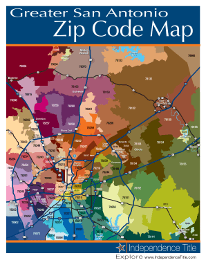 San Antonio Zip Code Map  Form