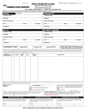 Bill of Lading Hawaii  Form