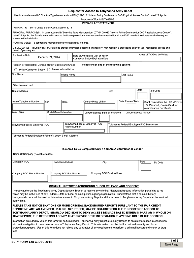  Elty Form 648 C July 2014-2024