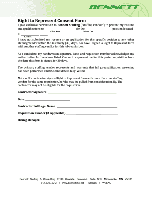 Right to Represent Template  Form
