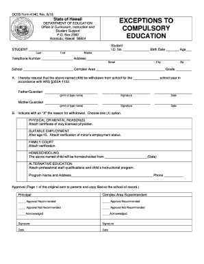 Form 4140 Hawaii State Department of Education