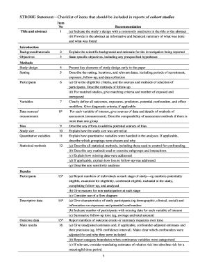 Strobe Checklist  Form