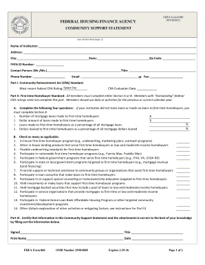 Fhfa Form 060 Fillable